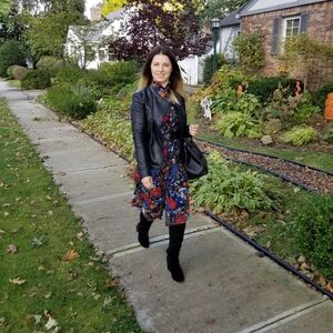 H&M Multicolor Floral Pattern Shirt Style Dress